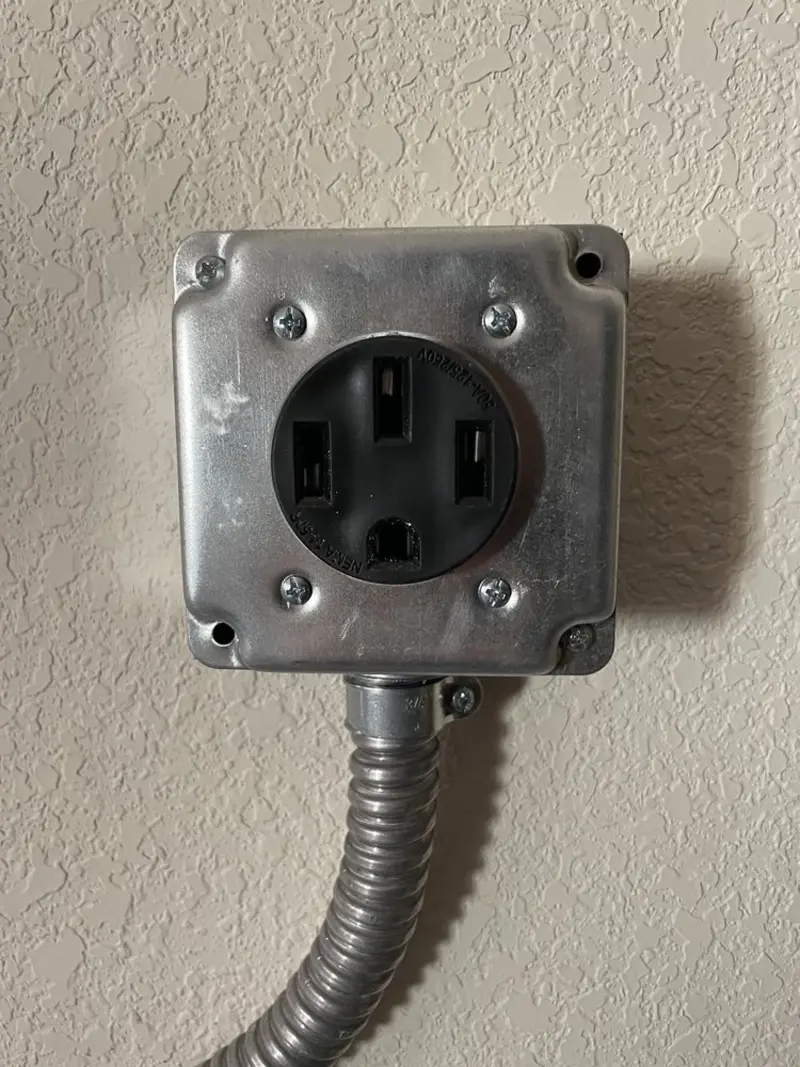 NEMA 14-50 outlet installed for Electrical Panel Upgrade in Fort Bliss